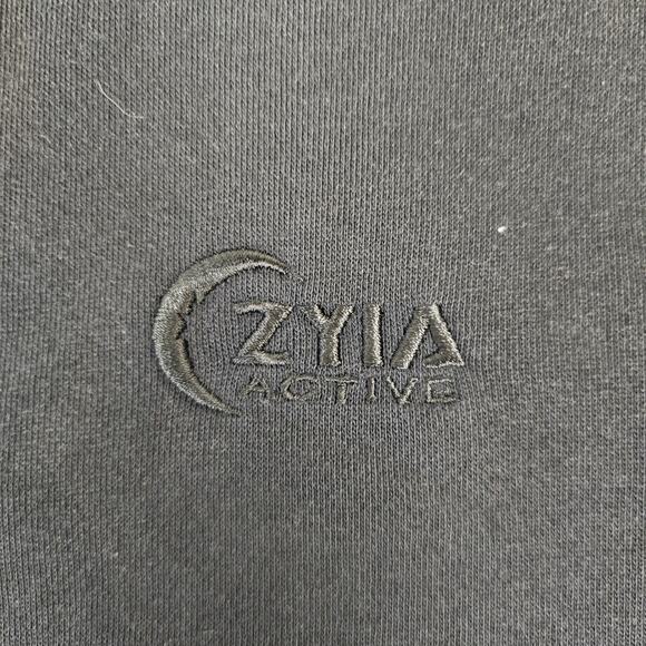 NWT ZYIA ACTIVE Women's Cropped 847 Black Mesh Cowl Neck Sweatshirt Size - Picture 9 of 12